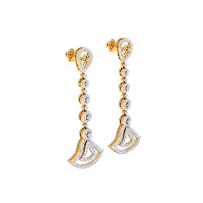 Eesa Diamond Dangle Earrings in gold